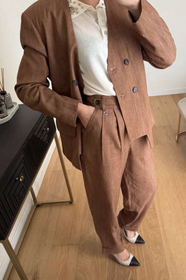 ECO Pantalone balloon con pence