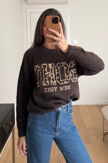 Maglia con ricamo SOHO NY