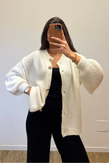 TWENTY Cardigan con bottoni oro