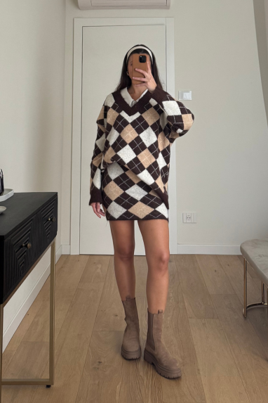 Coordinato gonna & maglia a rombi