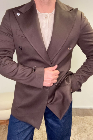 MAN Giacca doppiopetto con impuntura