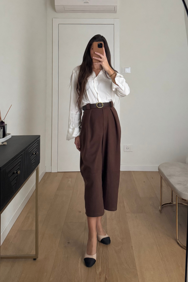 TWENTY Pantalone balloon suede