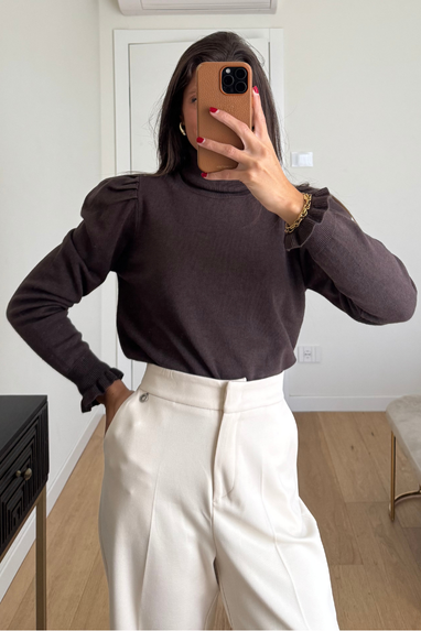 ECO Maglia con spalla a sbuffo