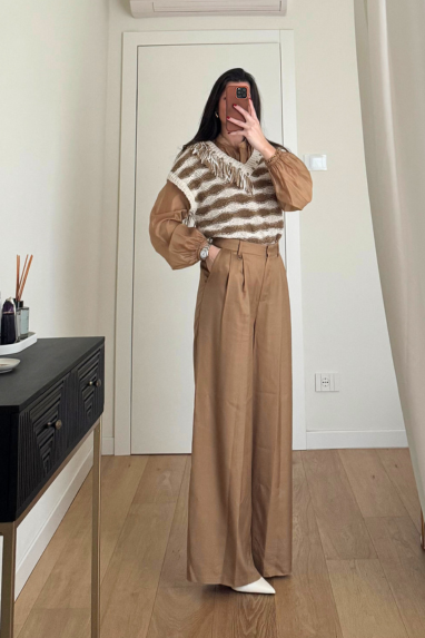 ECO Pantalone palazzo in lyocell