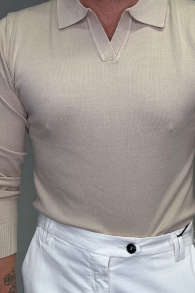 MAN Maglia manica lunga con colletto