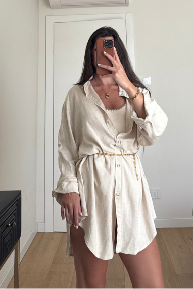MAISON AMOUR Maxi camicia Era