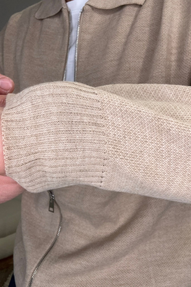 MAN Maglia con zip e colletto