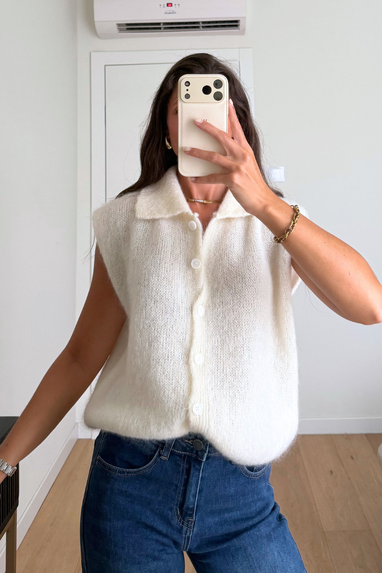 Cardigan Mohair Polo
