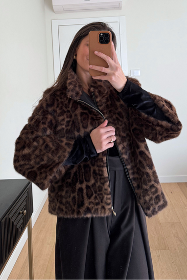 ECO Eco pelliccia corta animalier