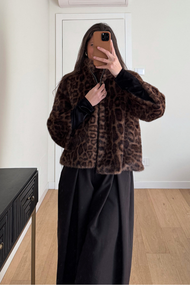 ECO Eco pelliccia corta animalier