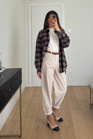 ECO Pantalone in velluto a costine