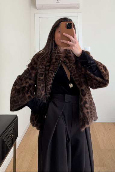 ECO Eco pelliccia corta animalier