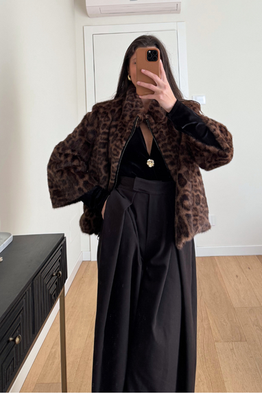 ECO Eco pelliccia corta animalier