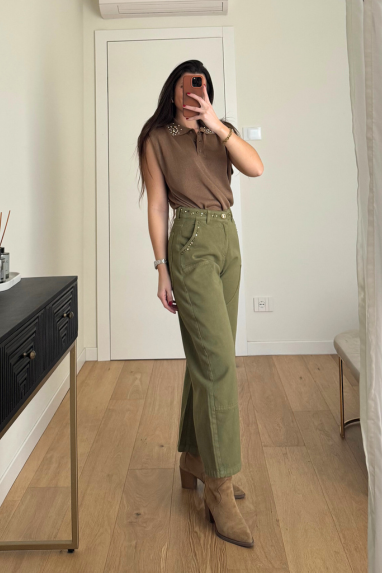 ECO Pantalone balloon con applicazioni