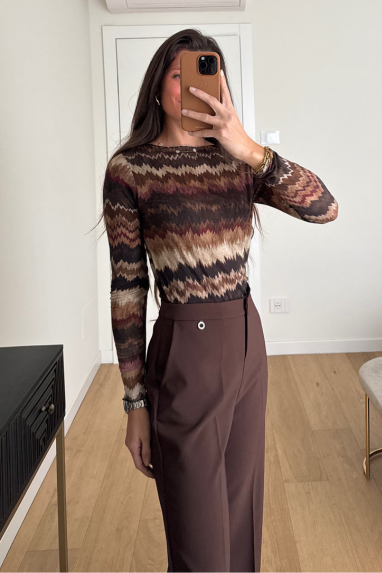 TWENTY Maglia misto cashmere fantasia sfumata