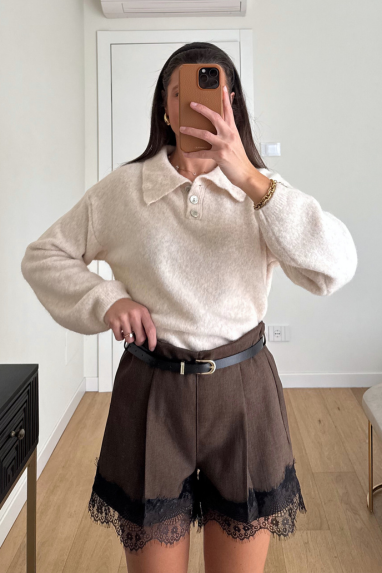 Pantaloncino con pizzo