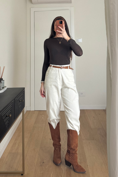 ECO Pantalone con risvolto