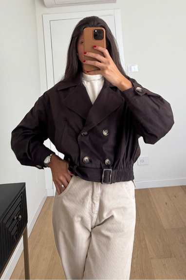 ECO Giacca trench crop