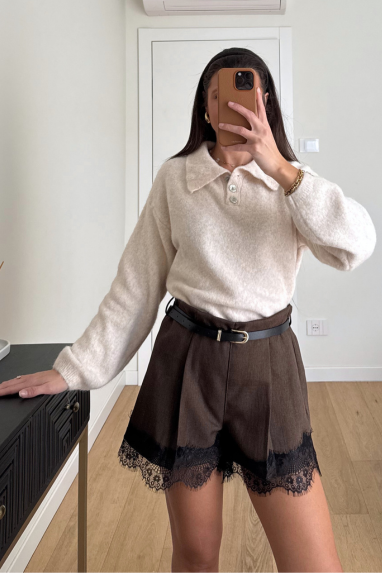 Pantaloncino con pizzo