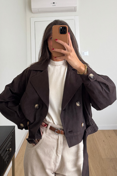 ECO Giacca trench crop