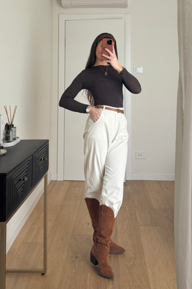 ECO Pantalone con risvolto