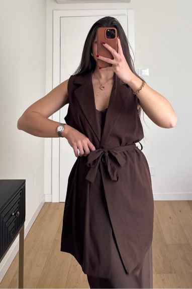 Gilet minidress misto viscosa