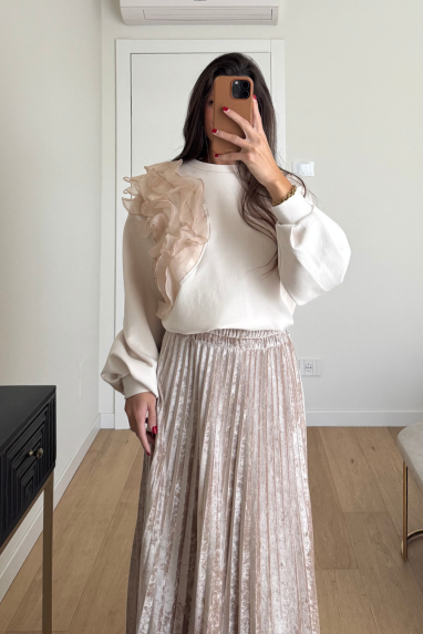 ECO Gonna plissettata velluto