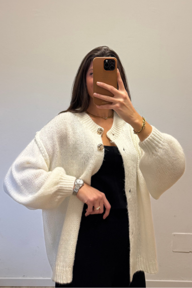 TWENTY Cardigan con bottoni oro