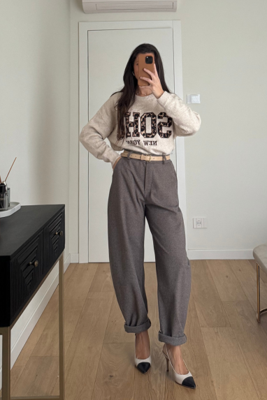 TWENTY Pantalone balloon spigato