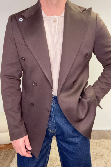 MAN Giacca doppiopetto con impuntura