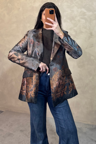 ECO Blazer trama floreale