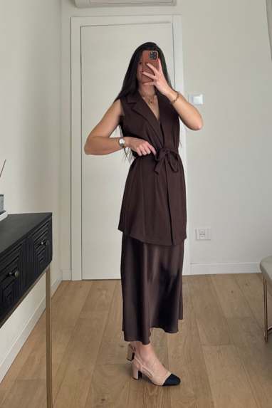 Gilet minidress misto viscosa