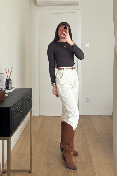 ECO Pantalone con risvolto