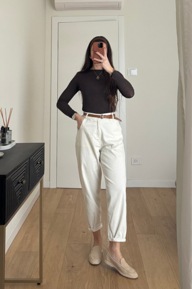 ECO Pantalone con risvolto