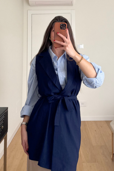 Gilet minidress misto viscosa