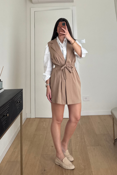 Gilet minidress misto viscosa