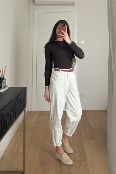 ECO Pantalone con risvolto