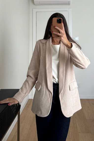Blazer effetto velluto