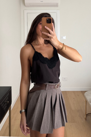TWENTY Top con dettaglio pizzo
