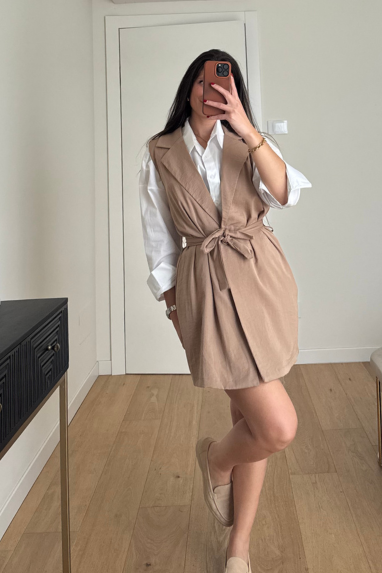 Gilet minidress misto viscosa