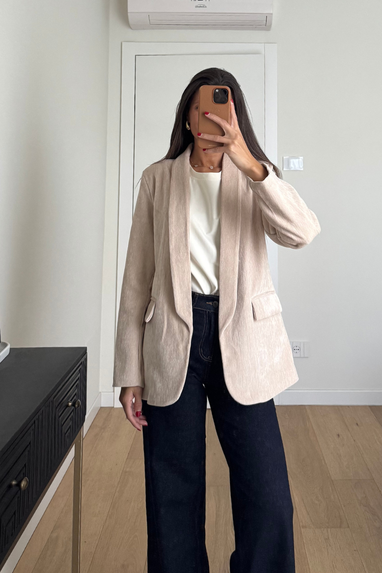 Blazer effetto velluto