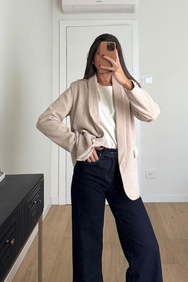 Blazer effetto velluto