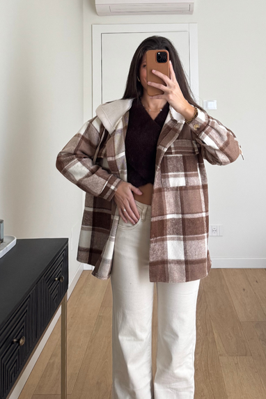 TWENTY Maxi camicia con cappuccio