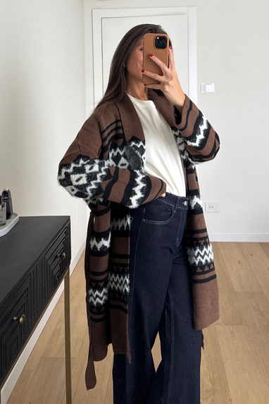 ECO Cardigan fantasia etnica