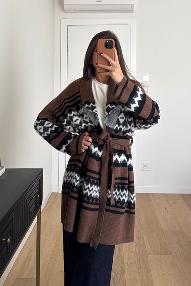 ECO Cardigan fantasia etnica