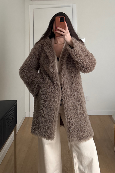 ECO eco pelliccia con cappuccio