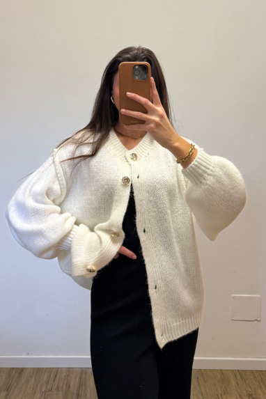 TWENTY Cardigan con bottoni oro