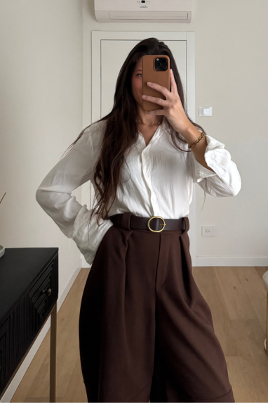 TWENTY Pantalone balloon suede