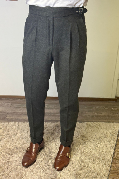 MAN Pantalone spigato in misto lana