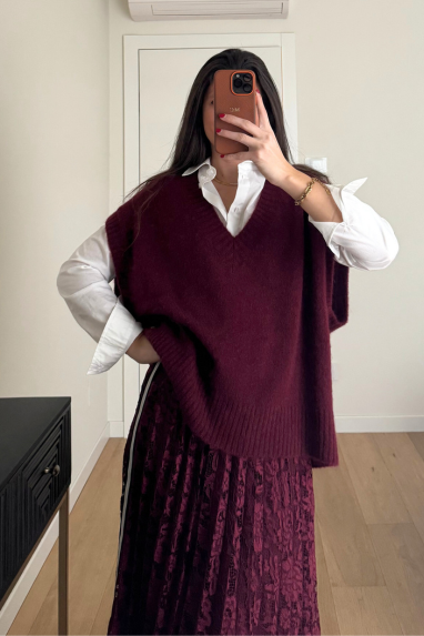 ECO Gilet over in mohair